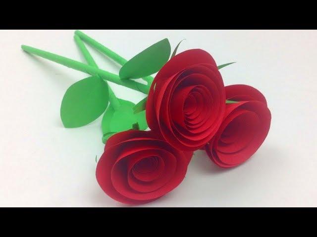 How to Make Small Rose Flower with Paper | Easy Paper Roses Flowers Step by Step | DIY Rose Of Paper