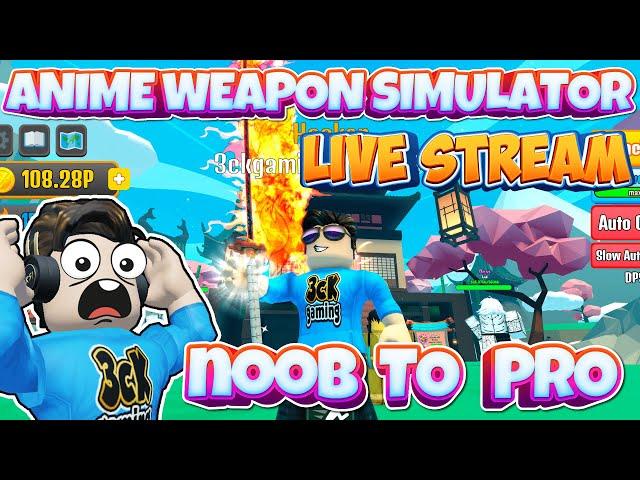  3cK Gaming Roblox Livestream - Anime Weapon Simulator Noob to Pro part 3