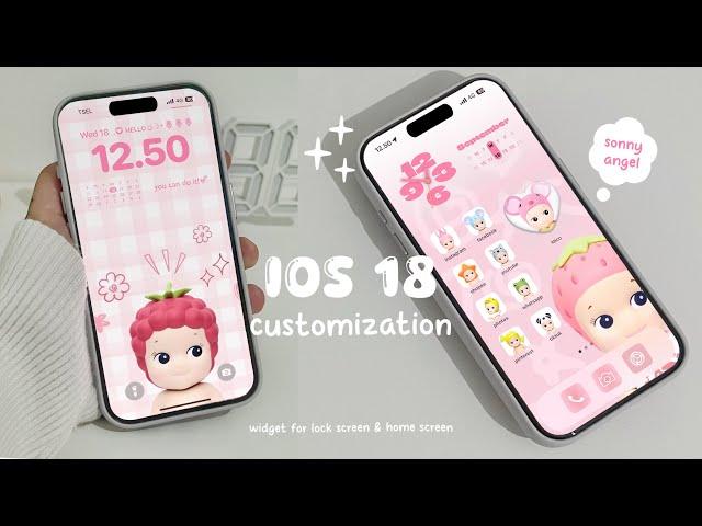 iOS 18 Aesthetic Customization Home Screen | Sonny Angel widget & app icon | Moft Accesories