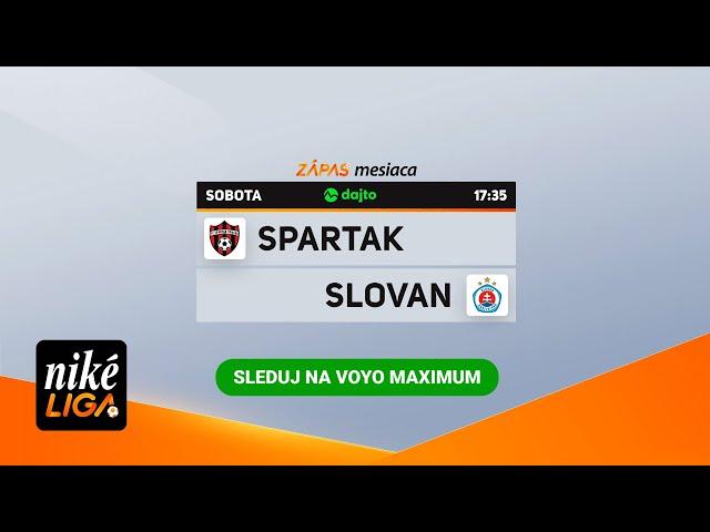 Niké liga 24/25 | Spartak Trnava - Slovan Bratislava v sobotu 19. 10. 2024 od 17:35 na Voyo a Dajto