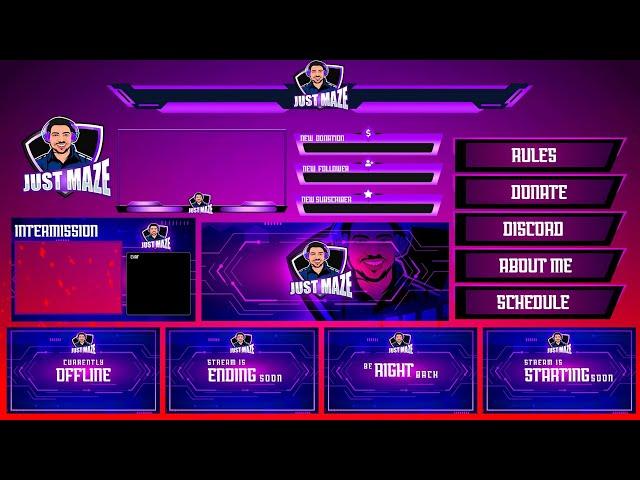 New Top Twitch Overlay Design 145 Free Twitch Overlay Template #2022