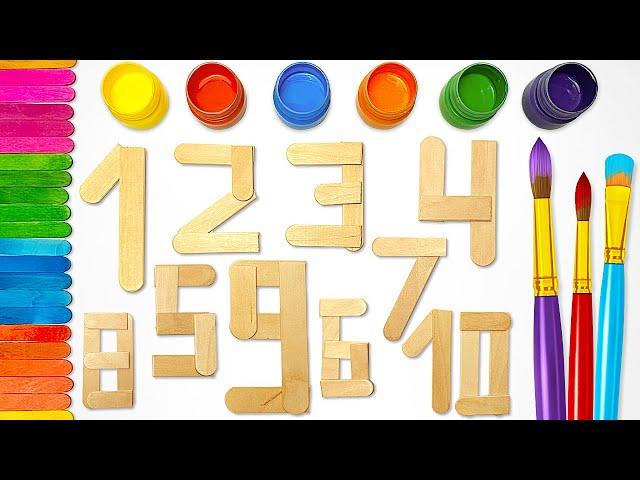 Build Numbers & Letters from Wooden Sticks!  Easy Learning for Kids!