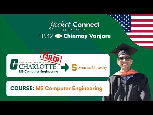 How I fought back after failure in MS? | Syracuse University | UNC Charlotte | Yocket Connect EP 42