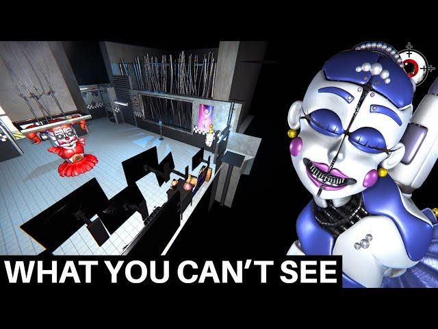 What FNAF The Glitched Attraction Hides Off Camera in the Sister Location Escape Room (Funtimes)