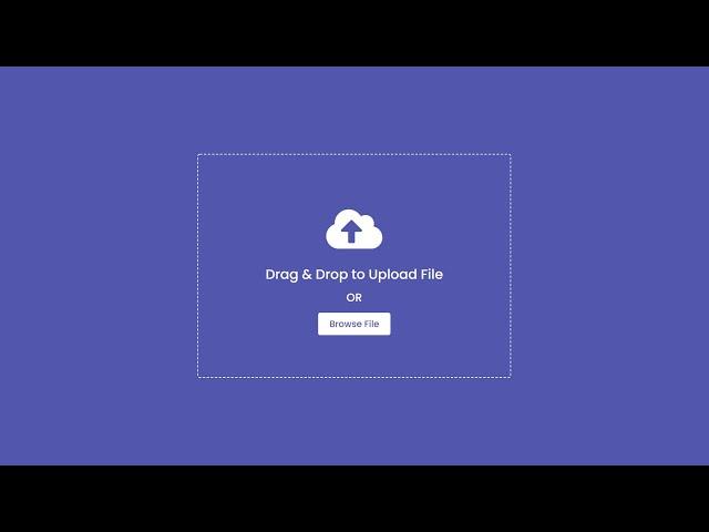 Drag & Drop or Browse - File upload Feature using HTML CSS & JavaScript