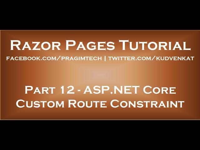 ASP NET core custom route constraint