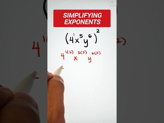 Simplifying Exponents: Power of Power #mathteachergon #algebra #lawsofexponents
