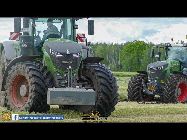 Ganzpflanzensilage Roggen (GPS) 1440ha Getreide Fläche Häckseln Fendt Katana 85 & 4 Häckselwagen