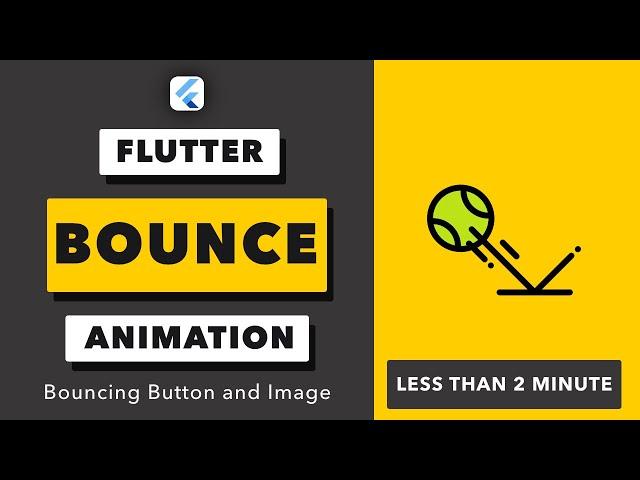 Flutter Bounce animation  | Button and Image bounce Animation | Tutorial