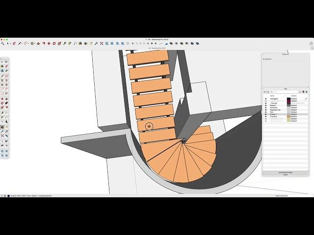 Эскиз лестницы на SketchUp | Для Александра Рублевское предместье  | Изготовление лестниц 8917124176