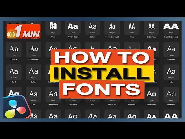 How to Install Fonts | Davinci Resolve