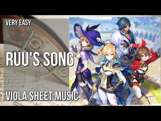 Viola Sheet Music: How to play Ruu's Song (Genshin Impact) by Yu Peng Chen