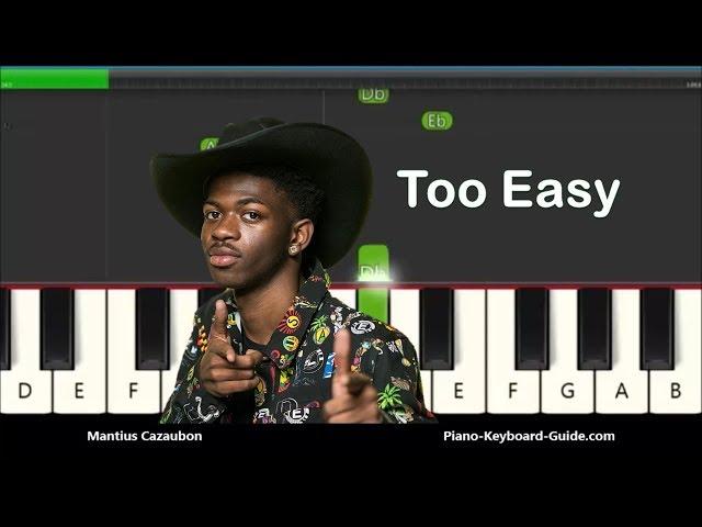 How to Play Old Town Road by Lil Nas X - Slow Very Easy Piano Tutorial