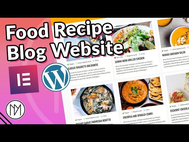 How to make Dynamic Food Recipe Blog Wordpress Website 2024 ( Elementor & ACF )