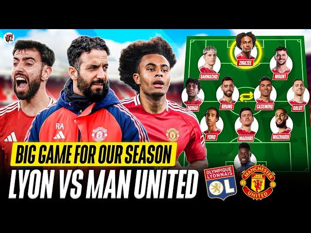 Zirkzee, Casemiro & Mount START? Amorim's BIGGEST Game | LYON vs MAN UTD Starting XI Show