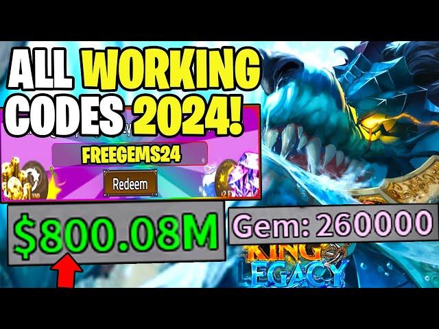 *NEW* ALL WORKING CODES FOR KING LEGACY IN 2024! ROBLOX KING LEGACY CODES