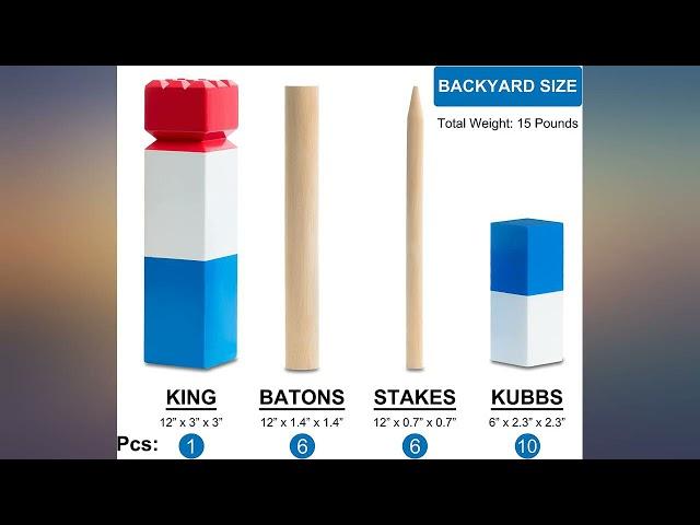 Kubb Game Set Kubbs Lawn Yard Outdoor Games for Adults and Family Toss Games- review