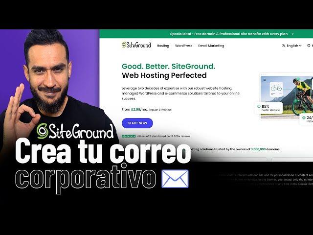  Cómo crear cuentas de correo corporativo en SiteGround