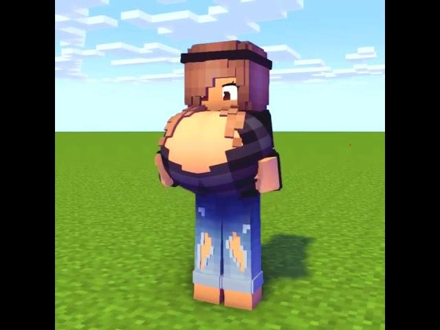  【Minecraft Animation】 Breast Expansion Giantess Growth Girl  Boobs Expansion Breast