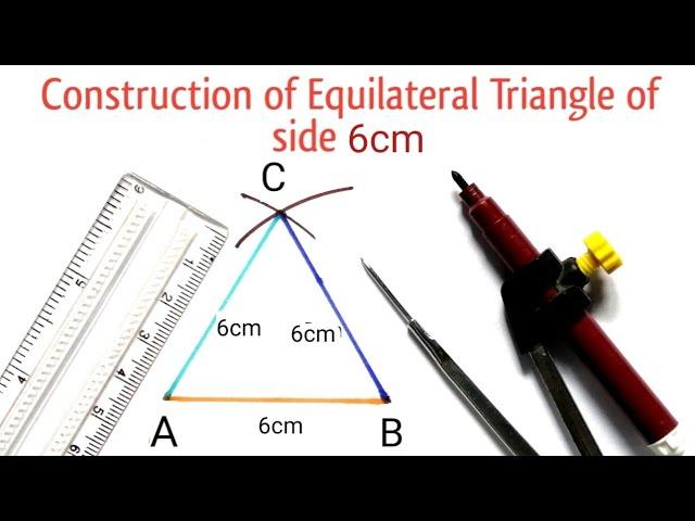 Construct an Equilateral Triangle of side 6cm |How to Construct Equilateral Triangle of side 5cm