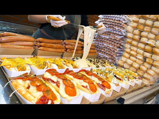 A lot of customers!! Best cheese street food snack shop in Korea?! Delicious food video. - Best 19