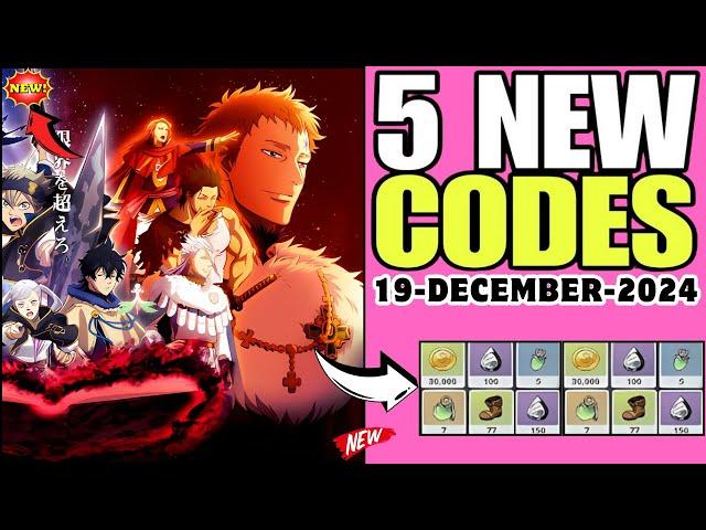 SURPRISE CODES️19-DECEMBER 2024️BLACK CLOVER MOBILE GIFT CODES - BLACK CLOVER MOBILE REDEEM CODES