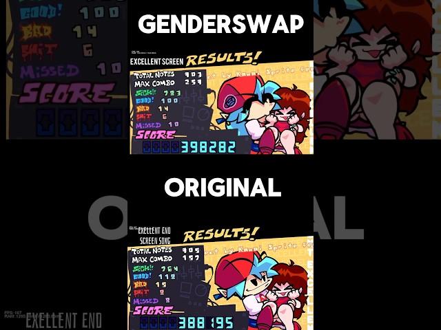 FNF Result Screen Genderswap BF Vs Original Comparison!