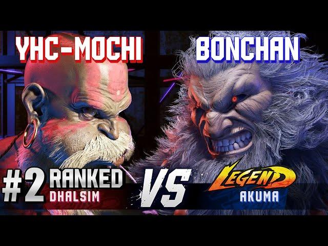 SF6 ▰ YHC-MOCHI (#2 Ranked Dhalsim) vs BONCHAN (Akuma) ▰ High Level Gameplay