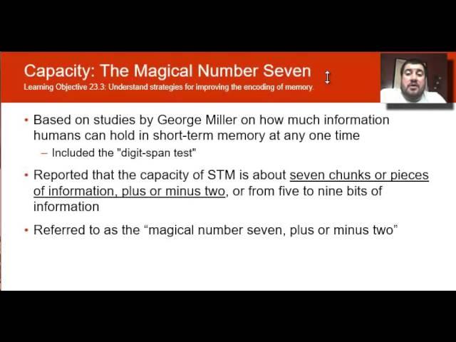 Module 23: Memory Encoding and Storage