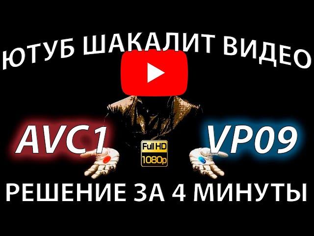 Ютуб портит качество видео. Решаем проблему с кодеками AVC1 и VP09