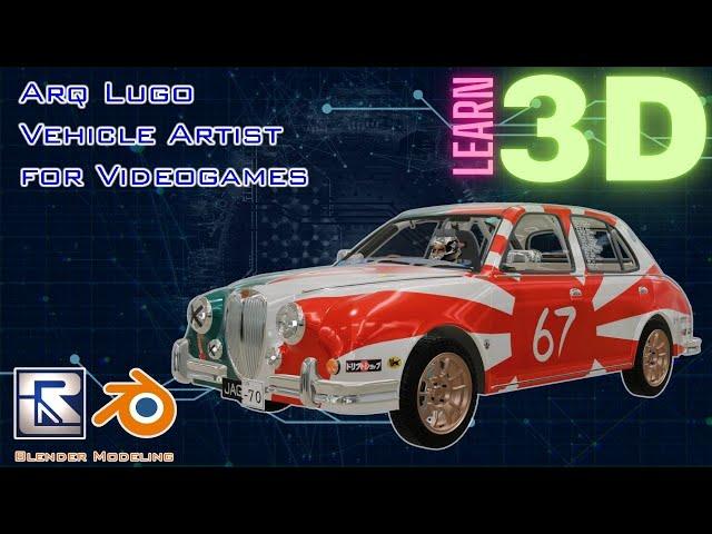 Mitsuoka Viewt  1995 Custom 3D model - Learn 3D while you watch Arq Lugo Youtube