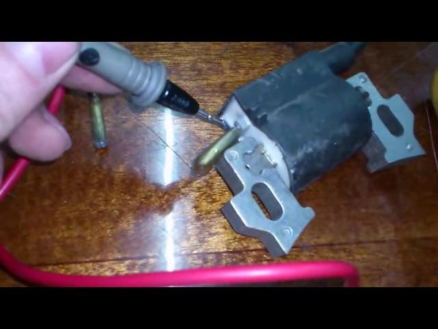 Проверка катушки зажигания мотоблока.  How to check the ignition coil motor cultivator.