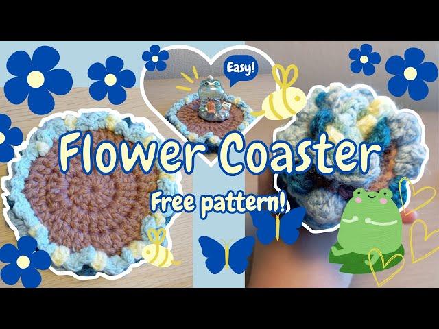 Cute Flower Coaster Free Crochet Pattern!