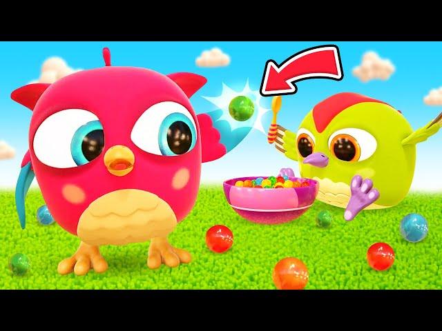 A new toy for Hop Hop the Owl and Peck Peck the Woodpecker. Full season of baby cartoons for kids.