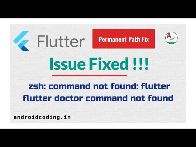 Flutter : zsh command not found | 100% Resolved | Permanent path fix !!!| Subtitles | flutter coding