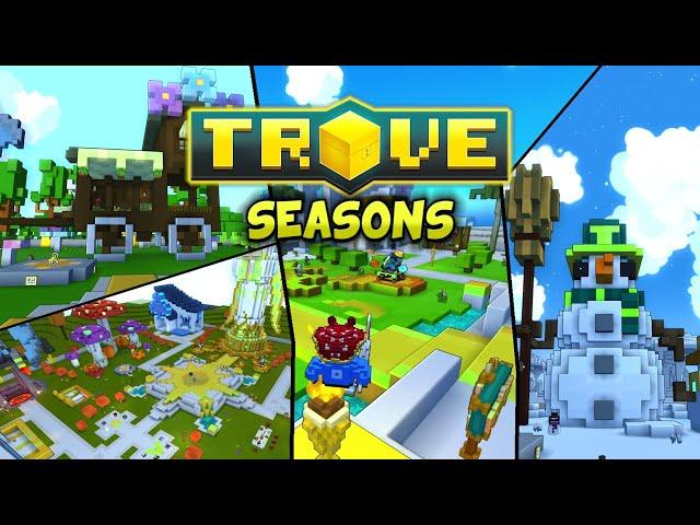 Every Season for Trove's NEW Hub - Spring, Summer, Fall & Winter Hub Revealed (test server)