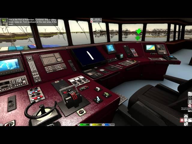 European Ship Simulator - Docking a Container Ship Gameplay HD