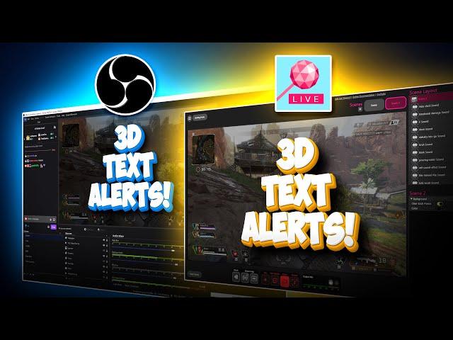 3D TEXT ALERTS OBS Studio and Polypop Live - Twitch Tutorial