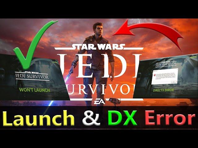 How to Fix STAR WARS Jedi Survivor Crashing,Won't launch,Freezing,Stuttering and Black Screen