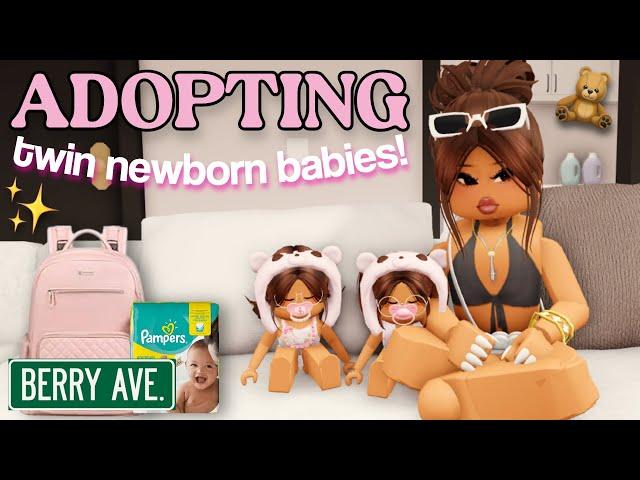 ADOPTING NEWBORN TWINS! | Roblox Berry Avenue Roleplay