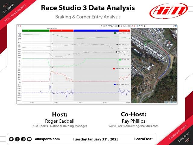 4-1 Braking & Corner Entry Data Analysis - Live Webinar with Ray Phillips - 1/31/2023