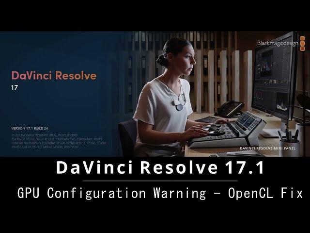 GPU Configuration Warning OpenCL | How to fix this error now | Davinci Resolve | FIX