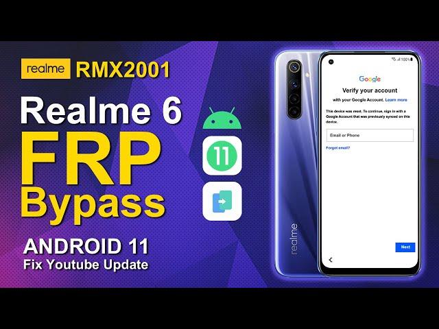 Realme 6 (RMX2001) Bypass FRP Android 11 Without PC | Free Work 2024