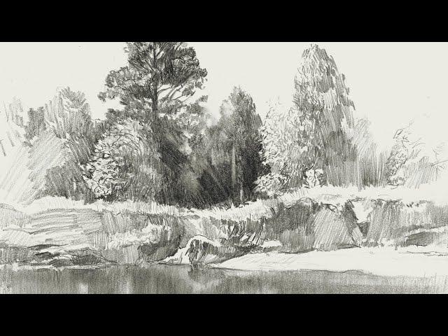 Фокусы со штрихом. Рисунок карандашом | Focus with hatching. Pencil drawing