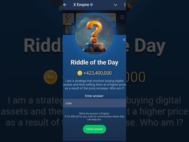 Riddle of The Day Code Musk Empire 26 August