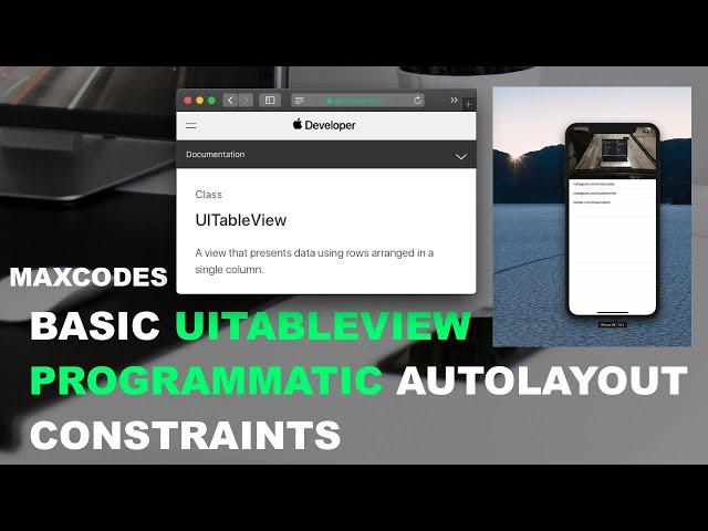 UITableView and UIImageView with auto-layout constraints in code