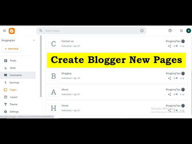 How to create multiple pages in blogger | how to categorize my blogspot