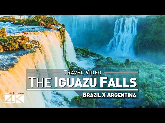 【4K】 Iguazu Falls 2019  Brazil vs. Argentina  Waterfalls Foz do Iguacu  Puerto Iguazu