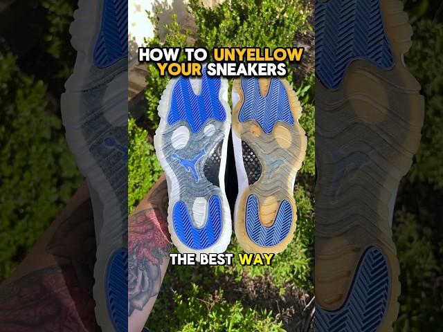 How To Unyellow Air Jordan 11 Space Jam Icy Soles ️