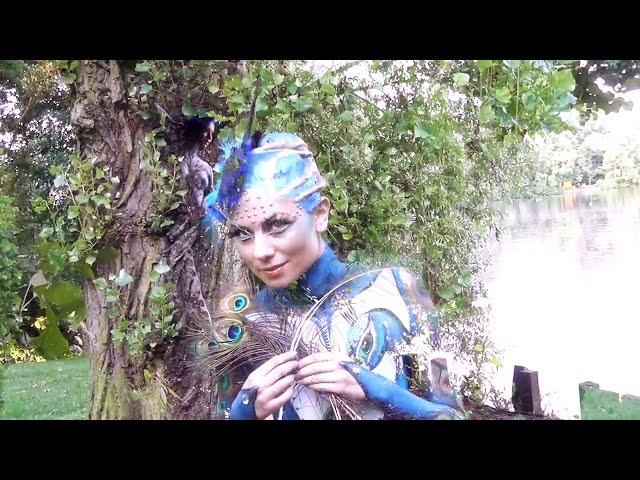 Peacock Transformation Bodypainting Shooting in Berlin